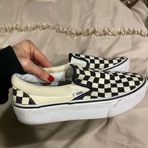 Women’s checker platform vans